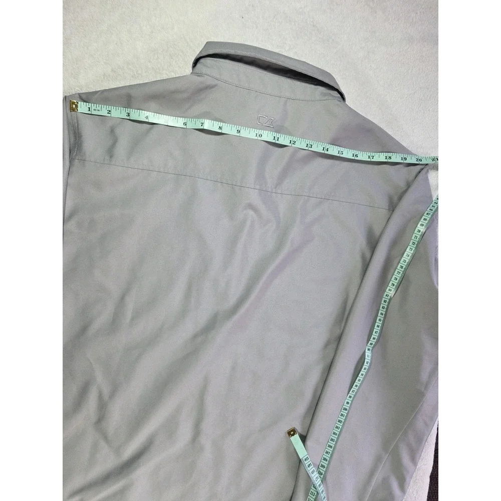 Cutter & Buck CB WeatherTec Men's XL Gray Full Zip Windbreaker Jacket...